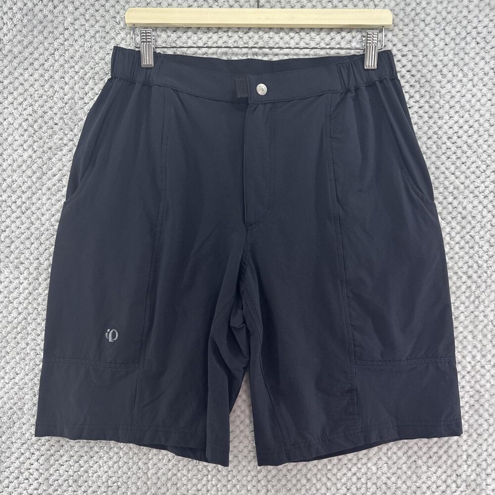 PEARL iZUMi Mountain Bike Shorts Men M Black Wide Pockets Mid Rise Sport Cycling